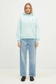 Бавовняна кофта Maison Kitsuné Bold Fox Head Patch Comfort Hoodie MW00704KM0307 бірюзовий