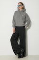 Maison Kitsuné cotton sweatshirt Bold Fox Head Patch Comfort Hoodie MW00704KM0307 gray AW24