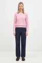 Maison Kitsuné cotton sweatshirt Fox Head Patch Regular Sweatshirt LW00302KM0001 pink