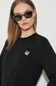 Maison Kitsuné bluza bawełniana Fox Head Patch Regular Sweatshirt LW00302KM0001 czarny