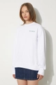 Sporty & Rich cotton sweatshirt Drink More Water Crewneck white WS067S405DW