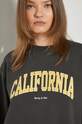 Βαμβακερή μπλούζα Sporty & Rich California Crewneck WS067S405CF μαύρο