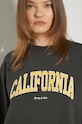 Sporty & Rich felpa in cotone California Crewneck WS067S405CF nero