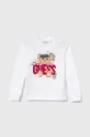 λευκό Παιδική βαμβακερή μπλούζα Guess Για κορίτσια