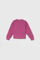 Otroški bombažen pulover Calvin Klein Jeans roza