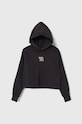 Детская хлопковая кофта Calvin Klein Jeans с капюшоном чёрный IG0IG02304.128.176.PPYH