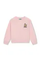 różowy Kenzo Kids bluza bawełniana dziecięca Dziewczęcy