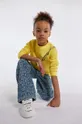 zlata Otroški bombažen pulover Marc Jacobs Dekliški