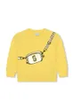 Otroški bombažen pulover Marc Jacobs zlata