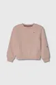 roza Otroški pulover Tommy Hilfiger Dekliški