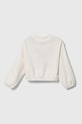 Detská bavlnená mikina Emporio Armani 3D3B09.3J5TZ biela SS24