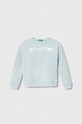 United Colors of Benetton bluza bawełniana dziecięca nadruk niebieski 3J68C10H6.G.Seasonal