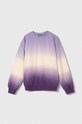 United Colors of Benetton bluza bawełniana dziecięca wzorzyste fioletowy 3J68C10HY.G.Seasonal