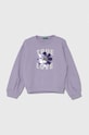 United Colors of Benetton bluza bawełniana nadruk fioletowy 3J68C10I9.G.Seasonal
