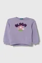 фиолетовой Детская хлопковая кофта United Colors of Benetton Для девочек
