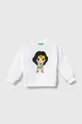 λευκό Παιδική βαμβακερή μπλούζα United Colors of Benetton x DC Για κορίτσια