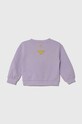 Παιδική βαμβακερή μπλούζα United Colors of Benetton x DC 3J68G10EA.P.Seasonal μωβ SS24