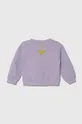 Otroški bombažen pulover United Colors of Benetton x DC vijolična