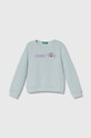 United Colors of Benetton bluza bawełniana dziecięca nadruk niebieski 3J70G10D3.P.Seasonal