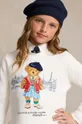 bela Otroški pulover Polo Ralph Lauren