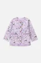 фіолетовий Бавовняна кофта для немовлят Coccodrillo Для дівчаток