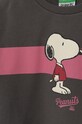Dziewczynka United Colors of Benetton bluza bawełniana dziecięca x Snoopy 3J68C10JC.G.Seasonal szary