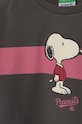 Dziewczynka United Colors of Benetton bluza bawełniana dziecięca x Snoopy 3J68C10JC.G.Seasonal szary