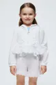 білий Дитяча бавовняна кофта Mayoral Для дівчаток