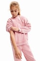Desigual hanorac de bumbac pentru copii imprimeu roz 24SGSK12
