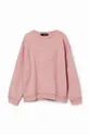 Παιδική βαμβακερή μπλούζα Desigual ροζ