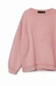 roza Otroški bombažen pulover Desigual