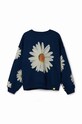 Desigual hanorac de bumbac pentru copii print bleumarin 24SGSK03