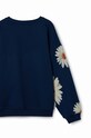 DÍVKA Dětská bavlněná mikina Desigual 24SGSK03 námořnická modř