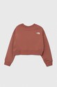 The North Face bluza copii NEW CUTLINE CREW FLEECE NF0A877P roz SS24