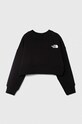 The North Face bluza dziecięca NEW CUTLINE CREW FLEECE pozostałe czarny NF0A877P