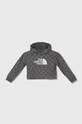 Παιδική βαμβακερή μπλούζα The North Face DREW PEAK LIGHT HOODIE PRINT βαμβάκι γκρί NF0A8872