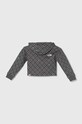The North Face bluza bawełniana dziecięca DREW PEAK LIGHT HOODIE PRINT NF0A8872 szary SS24