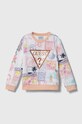 Guess bluza bawełniana dziecięca nadruk pomarańczowy K4GQ01.KA6R3.PPYH