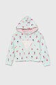Детская хлопковая кофта Guess с капюшоном бирюзовый K4GQ03.KA6R3.PPYH