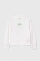 Pepe Jeans hanorac de bumbac pentru copii OMARA print alb PG581323