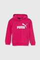 Puma bluza copii ESS Logo TR G print roz 587030
