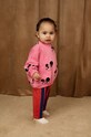Детская хлопковая кофта Mini Rodini хлопок розовый 2412012428