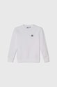 Dětská mikina adidas Originals bez kapuce bílá IP3052