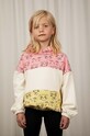 Дитяча бавовняна кофта Mini Rodini з капюшоном рожевий 2422014228