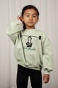 Mini Rodini bluza bawełniana dziecięca Club muscles nadruk zielony 2422014475