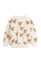 Mini Rodini bluza bawełniana dziecięca Medal wzorzyste beżowy 2422015097