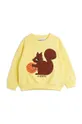 żółty Mini Rodini bluza bawełniana dziecięca  Squirrel Dziecięcy