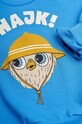 Дитяча бавовняна кофта Mini Rodini блакитний 2422016860