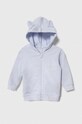 United Colors of Benetton hanorac de bumbac pentru bebelusi uni albastru 3J70A500R.W.Reproposed