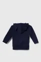 Βαμβακερή μπλούζα μωρού United Colors of Benetton σκούρο μπλε